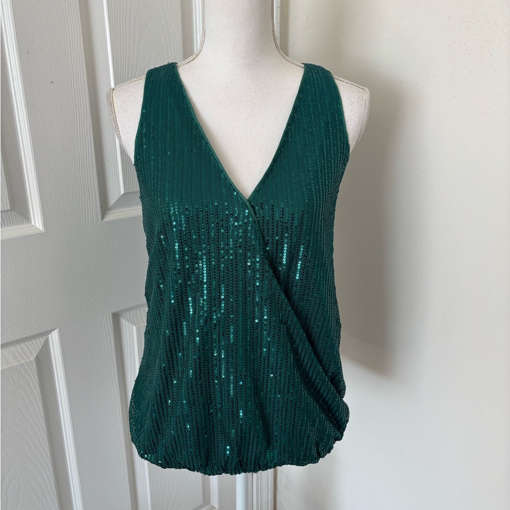 Emerald Green Sequin Top